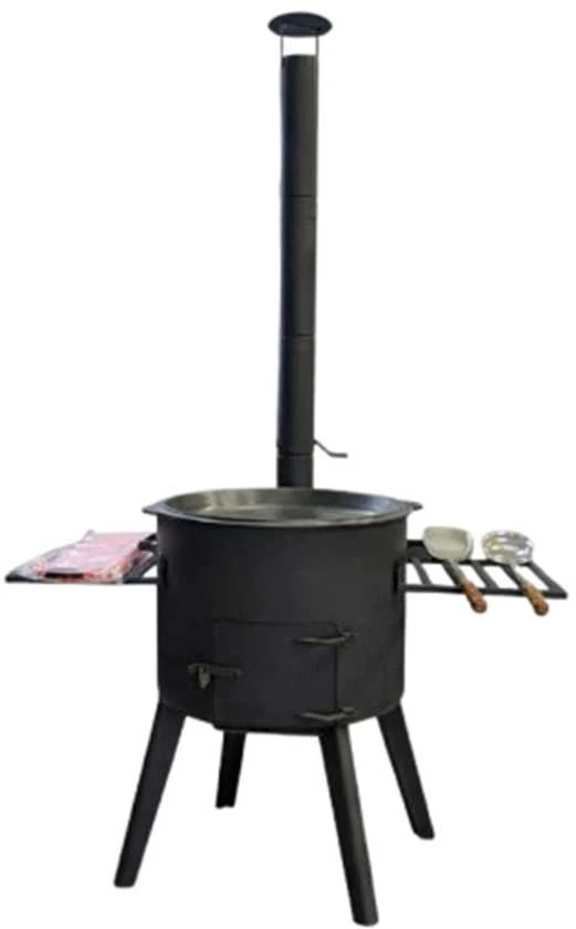 Kazan Mangal Krosnelė kazanui 8-12L / skersmuo 36cm / plienas 3mm / 2 lentynos dovanų