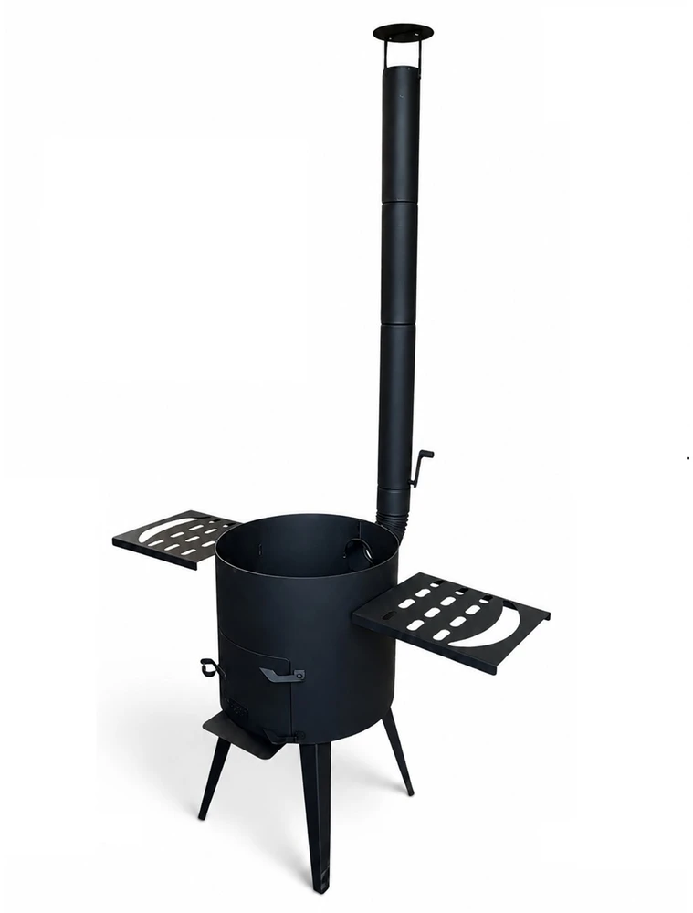 Kazan Mangal Krosnelė kazanui 8-10L / skersmuo 33cm / plienas 3mm / 2 lentynos dovanų
