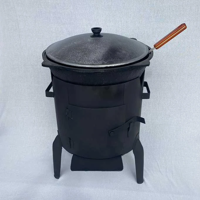 Kazan Mangal Krosnelė kazanui, plienas 3mm, kazanas 10l, kiaurasamtis