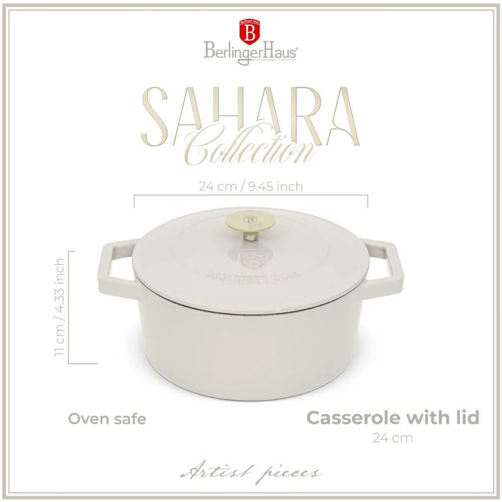 Ketaus puodas, 24x11cm, 4,35L | Sahara Collection BH-6528