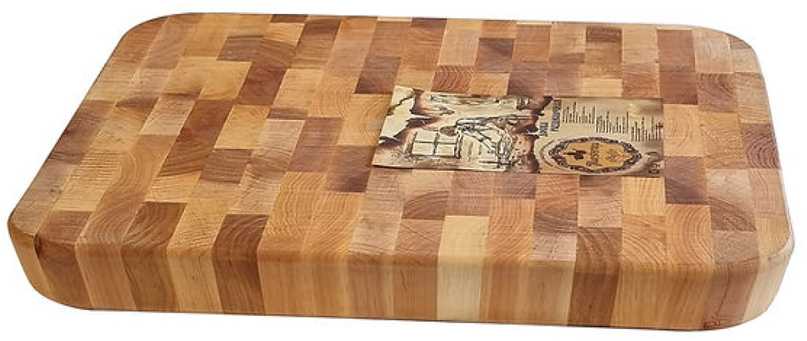 Medinė pjaustymo lentelė 32,5x36,5 cm, storis 45 mm, alksnis | Maysternya®