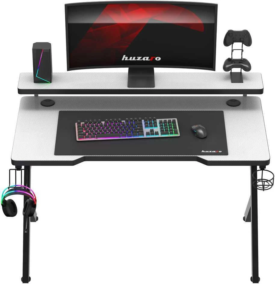 Žaidimų stalas Huzaro Hero 5.0, Juodos/Baltos spalvos