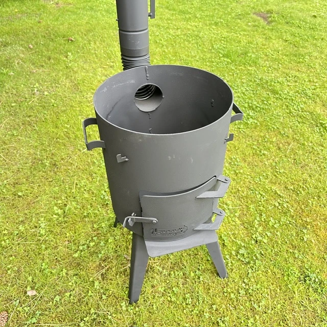 Krosnelė kazanui 16-22L / skersmuo 46cm / plienas 3mm / Kazan Mangal (Neridujančio plieno kaminas)