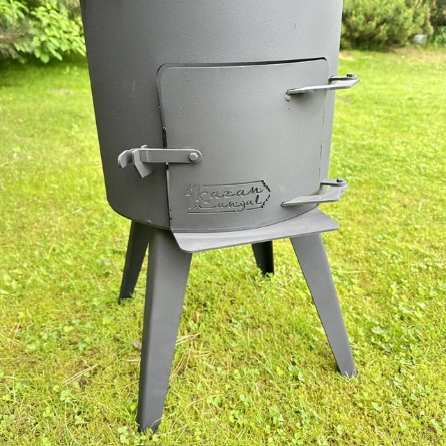 Krosnelė kazanui 16-22L / skersmuo 46cm / plienas 3mm / Kazan Mangal (Neridujančio plieno kaminas)
