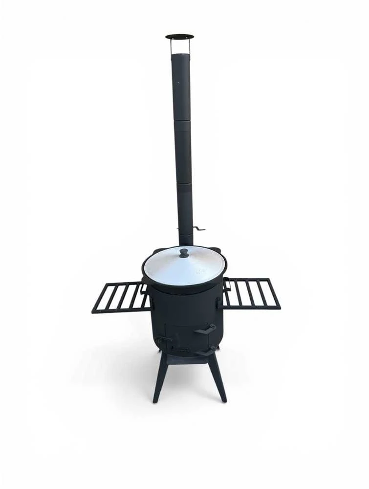 Kazan Mangal Krosnelė kazanui 8-10L / skersmuo 33cm / plienas 3mm / 2 lentynos dovanų