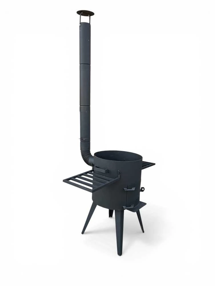 Kazan Mangal Krosnelė kazanui 8-10L / skersmuo 33cm / plienas 3mm / 2 lentynos dovanų