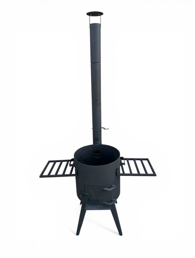 Kazan Mangal Krosnelė kazanui su lantynomis / skersmuo 46cm / plienas 3mm / 2 lentynos dovanų