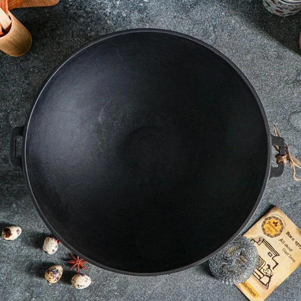 Maysternya Ketaus KAZANAS WOK 8L su ketaus dangčiu keptuvė | T405CP
