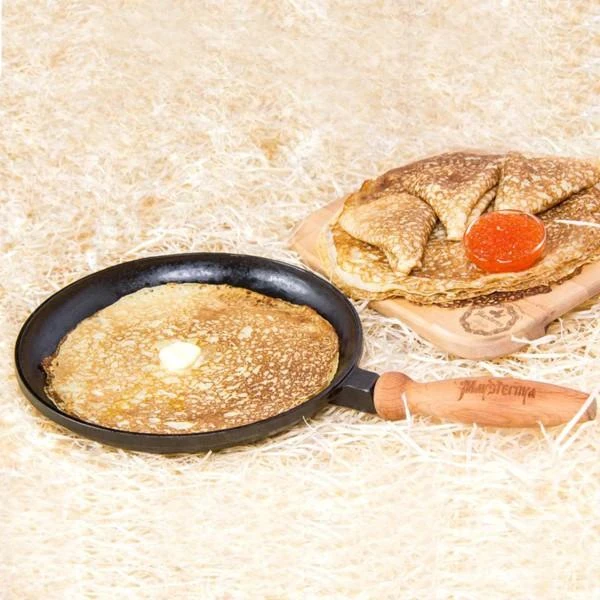 Maysternya Ketaus keptuvė blynams 24*2,5 cm su nuimama medine rankena | T301