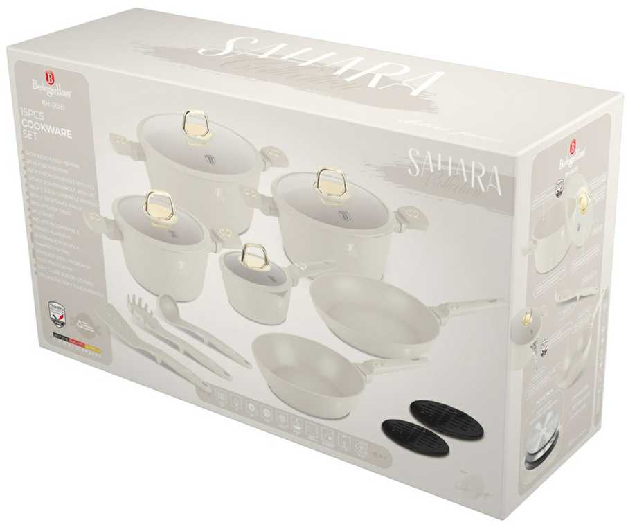 Puodų ir keptuvių komplektas (15 dalių) Berlinger Haus | BH-8081 «Sahara Collection»