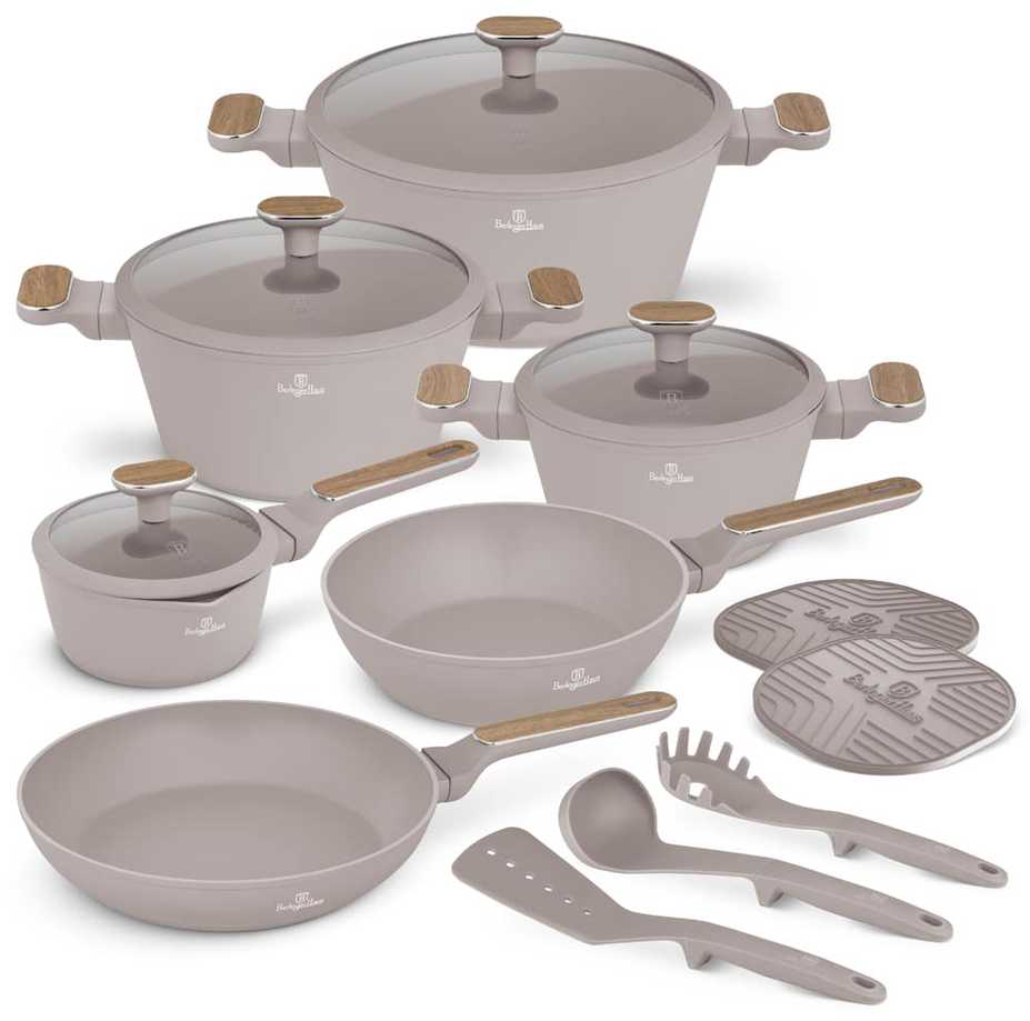 Puodų komplektas (15 dalių) Berlinger Haus Taupe Nordic Collection | BH-8344