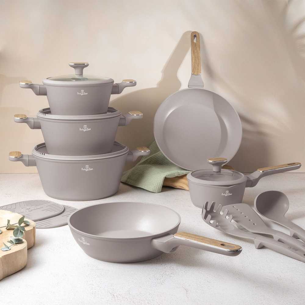 Puodų komplektas (15 dalių) Berlinger Haus Taupe Nordic Collection | BH-8344