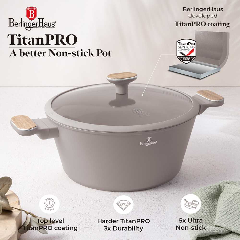 Puodų komplektas (15 dalių) Berlinger Haus Taupe Nordic Collection | BH-8344