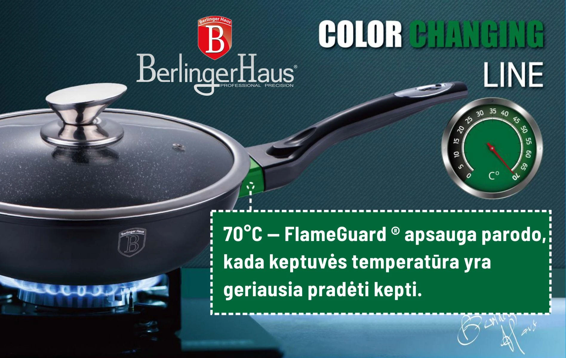 Puodų komplektas (15 dalių) Berlinger Haus BH/1474N Changing Flameguard Line
