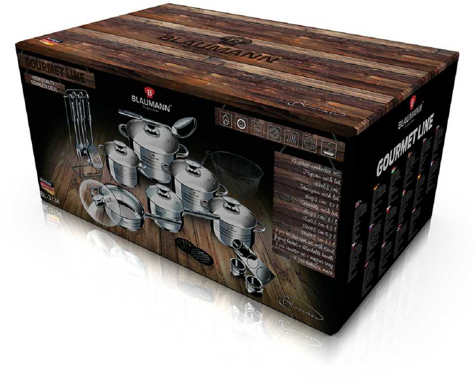 Puodų komplektas Blaumann Gourmet Line, 27 dalių BL-3134