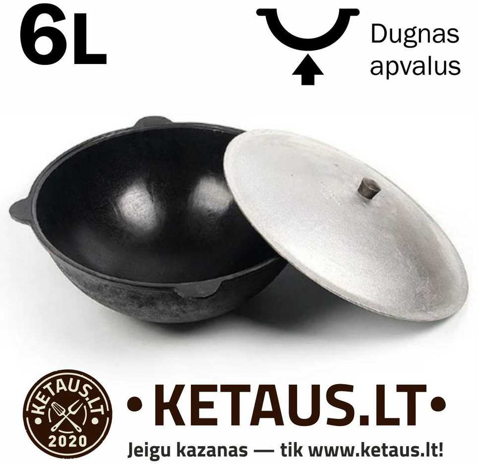 Uzbekiškas 6L kazanas (Namangan) poliruotas | plokščias dugnas