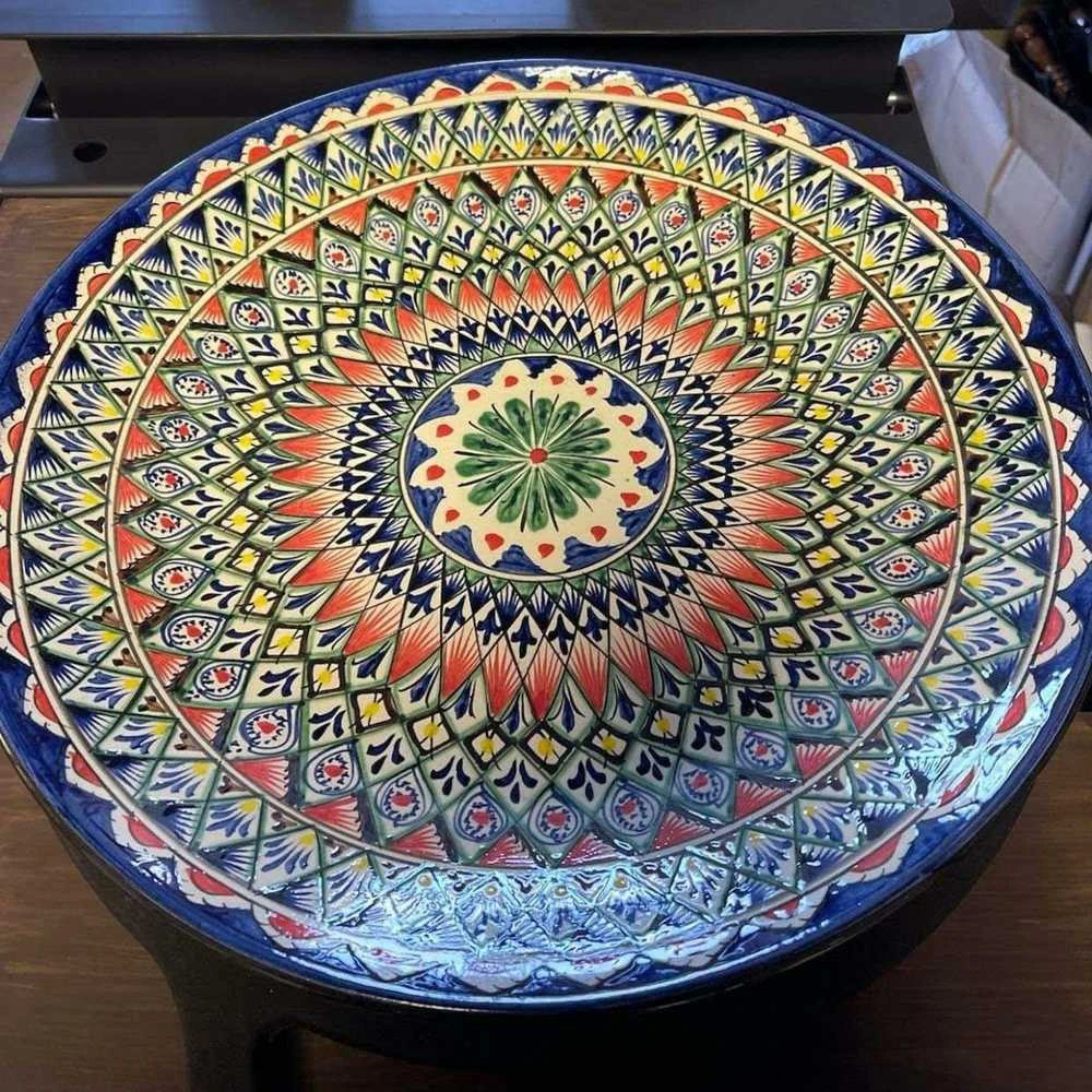 Rištan Uzbekiškas poliruotas kazanas 12l (Namangan) plokščias dugnas (išorėje) +Ketaus dangtis-keptuvė +Leganas 38 cm + 46cm kiaurasamtis