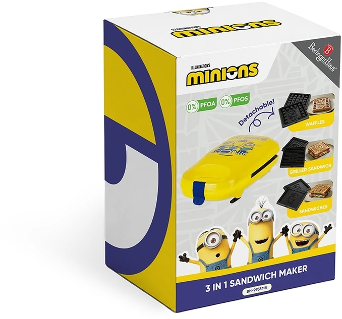 Vaflinė Berlinger Haus Čirvinių blynų vaflių ir sumuštinių keptuvė Minions 3-in-1