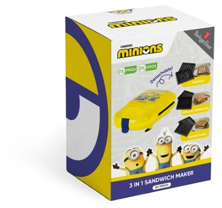 Vaflinė Berlinger Haus Čirvinių blynų vaflių ir sumuštinių keptuvė Minions 3-in-1