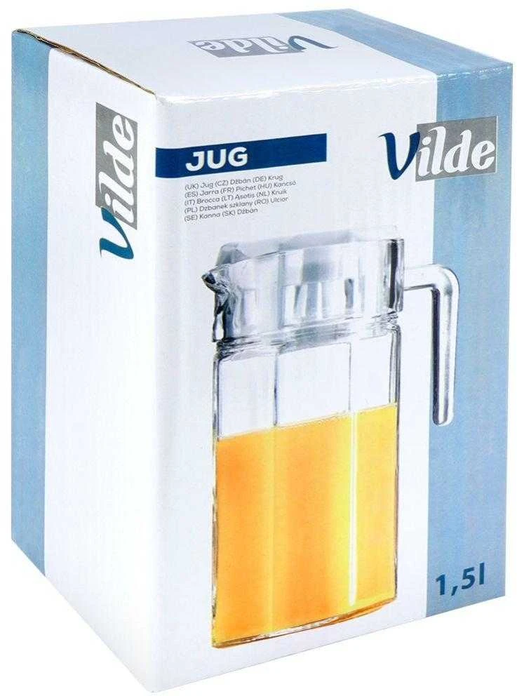 Vilde Ąsotis stiklinis su dangčiu 1,5 l