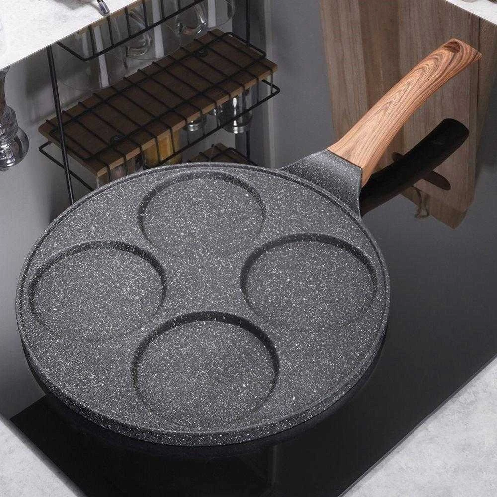 Vilde Keptuvė kiaušiniams granitinė neprideganti Juodas&WOOD 26 cm