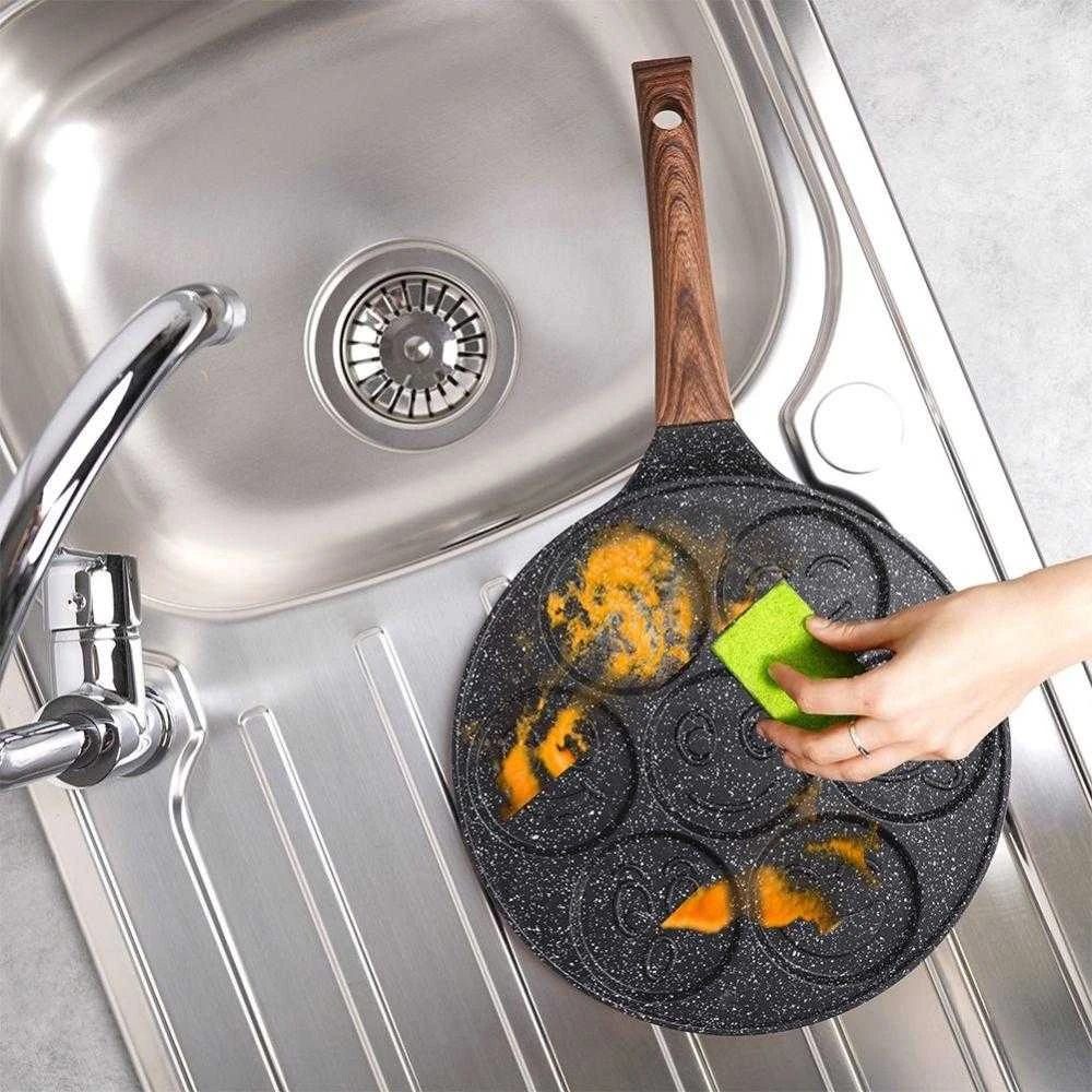 Vilde Keptuvė kiaušiniams granitinė neprideganti Juodas&WOOD 26 cm