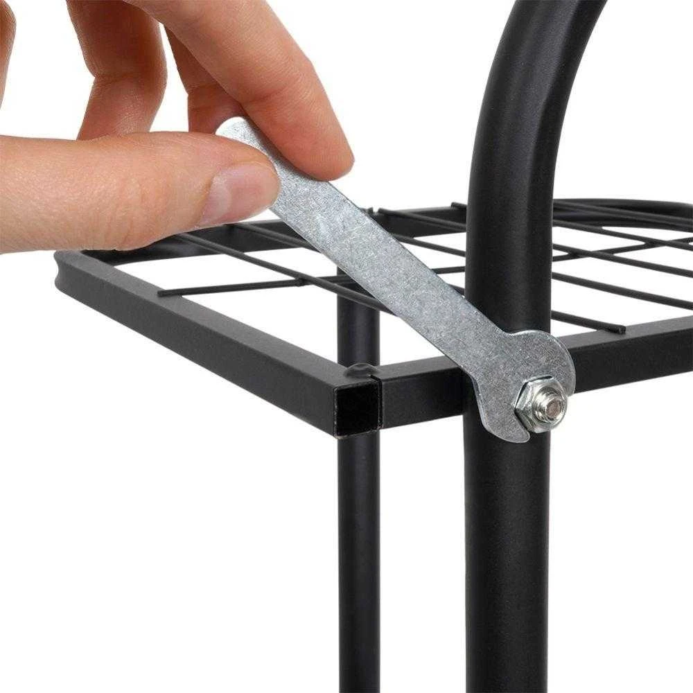 Vilde Juoda metalinis gėlių stovas 7 pakopų 138 cm