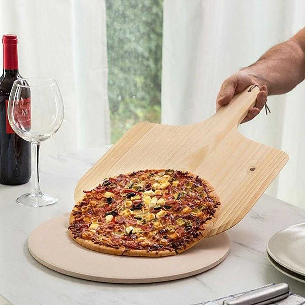 Excellent Houseware Vilde Picos kepimo akmuo ugniai atsparus su ližė ir peiliu (3 dalių rinkinys)