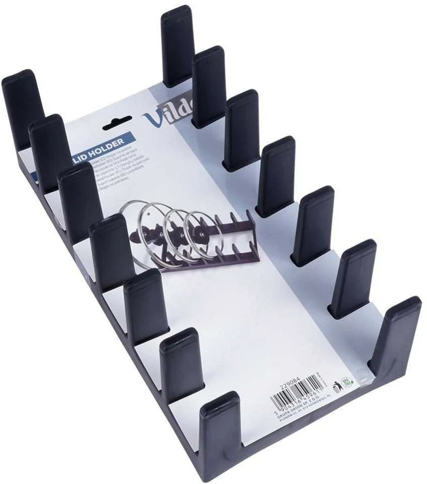 Storage Solutions Vilde Juoda dangčio ir lėkščių stovas 28x15x9 cm