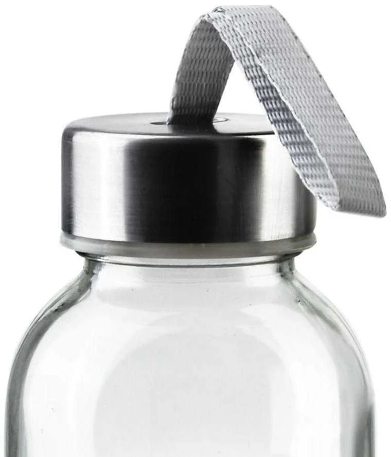 Gertuvė Orion Vilde Vandens butelis stiklinė su uždangalas juoda 490 ml