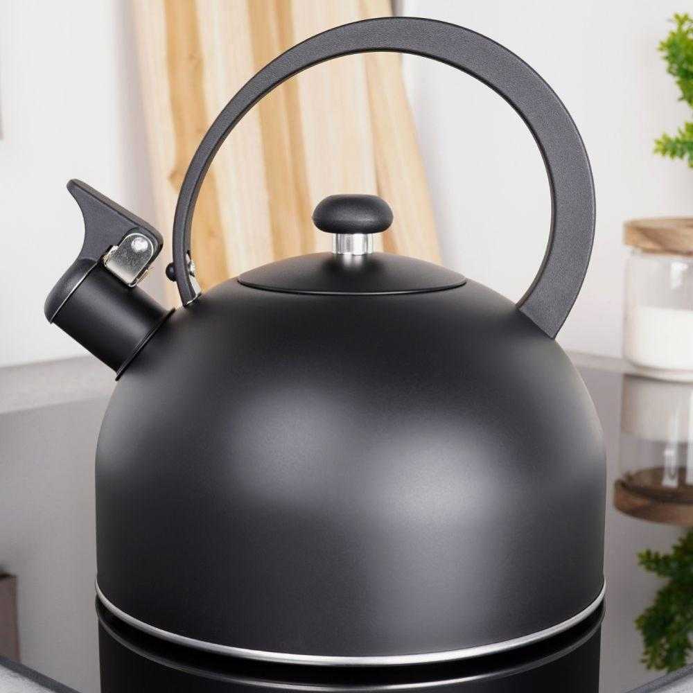 Orion Virdulys su švilpuku plienas juoda 3 l