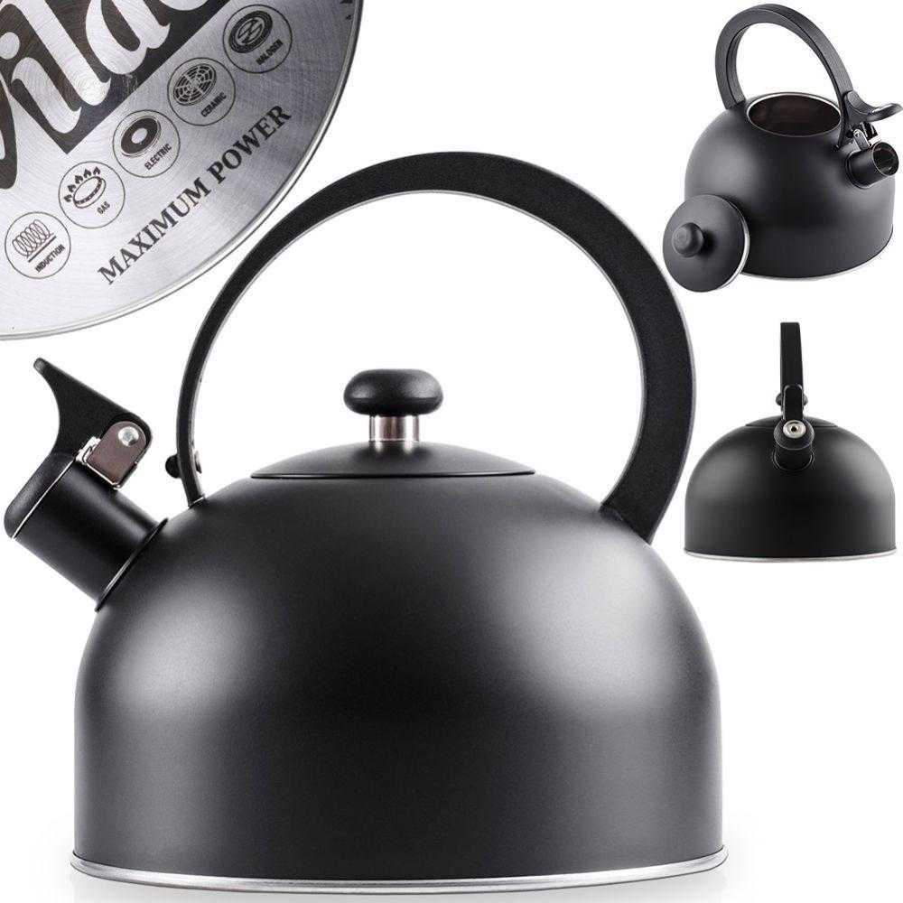 Orion Virdulys su švilpuku plienas juoda 3 l