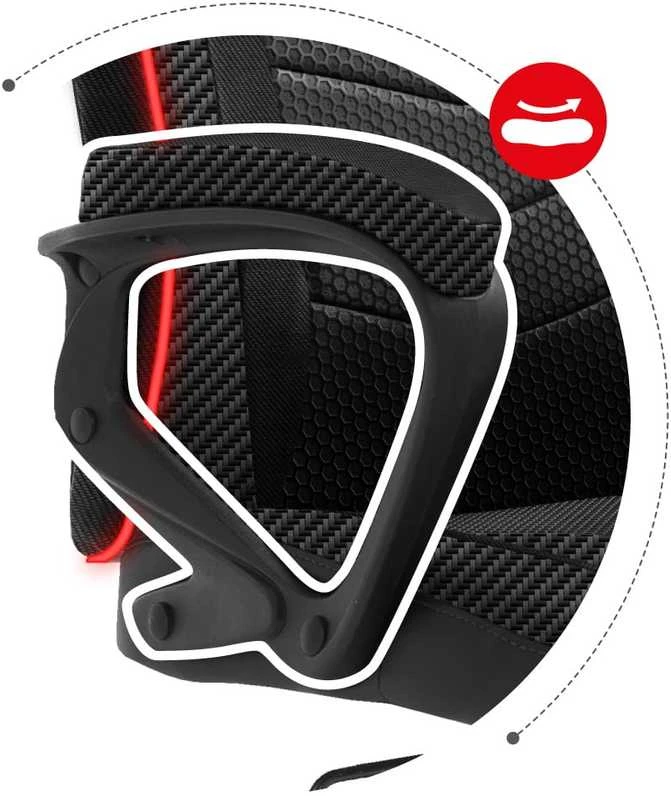 Žaidimų kėdė Huzaro Force 2.5 RGB Carbon Mesh su pašvietimu Gaming Chair, Juoda