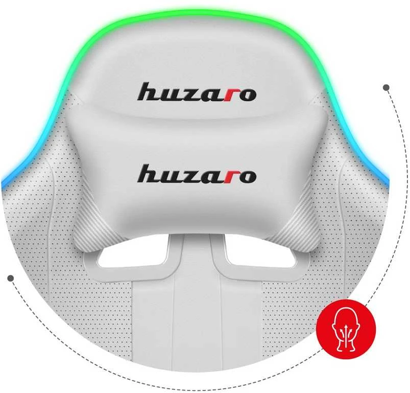Žaidimų kėdė Huzaro Force 4.7 RGB, Baltos spalvos
