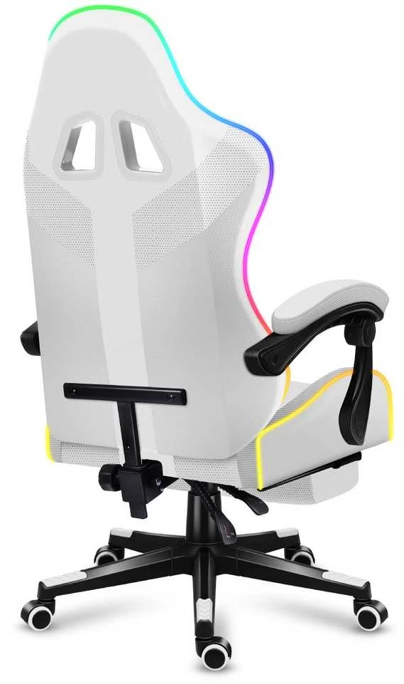 Žaidimų kėdė Huzaro Force 4.7 RGB, Baltos spalvos