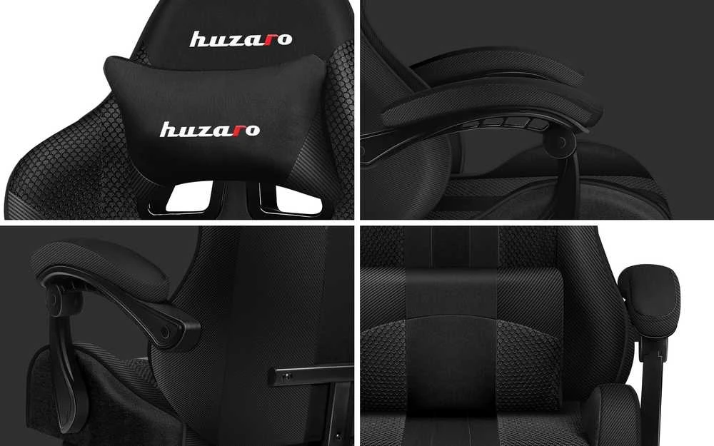 Žaidimų kėdė Huzaro Force 4.7, Juodos spalvos