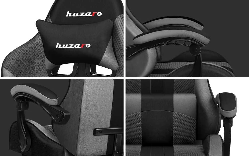Žaidimų kėdė Huzaro Force 4.7, Pilka
