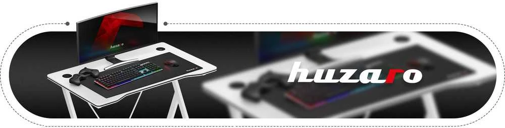 "Huzaro Hero 1.4 Baltas Gaming Desk" žaidimų stalas