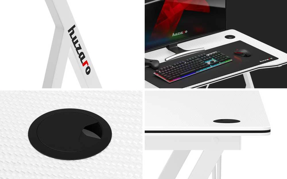 "Huzaro Hero 1.4 Baltas Gaming Desk" žaidimų stalas