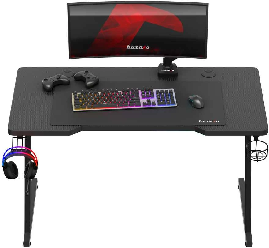 Žaidimų stalas Huzaro Hero 2.5, Juodos spalvos