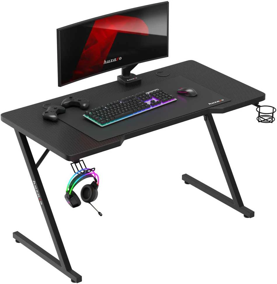 Žaidimų stalas Huzaro Hero 2.5, Juodos spalvos