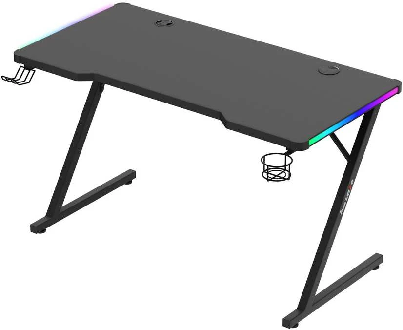 Žaidimų stalas Huzaro Hero 2.5 RGB, Juodas