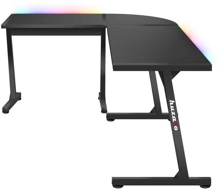 Kampinis žaidimų stalas Huzaro Hero 6.0 RGB, Juodas