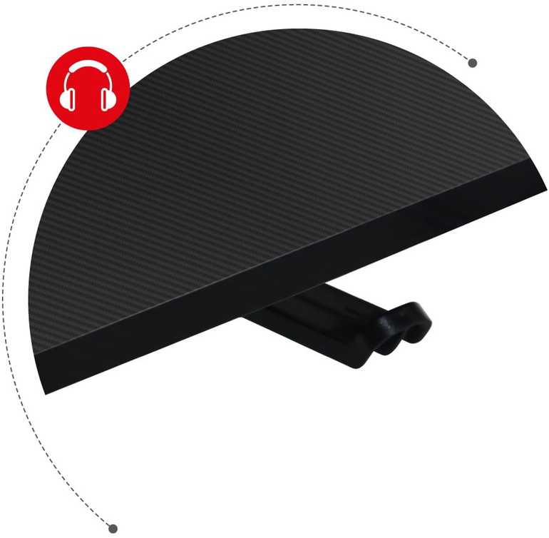 Kampinis žaidimų stalas Huzaro Hero 7.7 Gaming Desk, Juodas