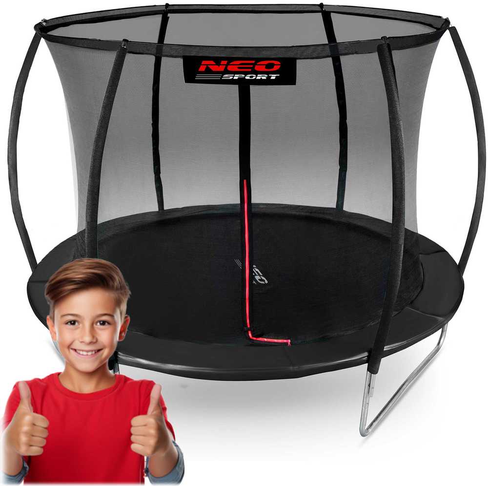 10 pėdų / 312 cm profiliuotas sodo batutas su Neo-Sport vidiniu tinkleliu