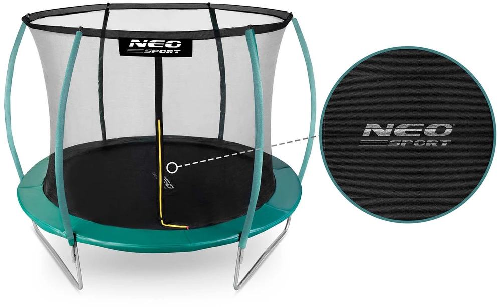 10 pėdų / 312 cm profiliuotas sodo batutas su Neo-Sport vidiniu tinkleliu