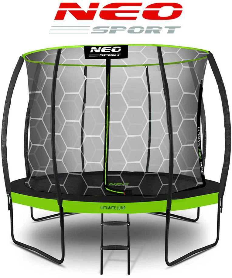10 pėdų / 312 cm profiliuotas sodo batutas su Neo-Sport vidiniu tinkleliu