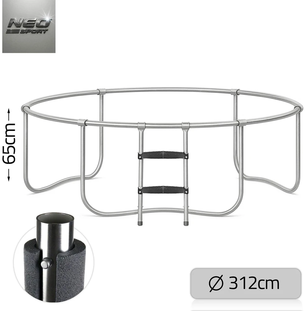 10 pėdų / 312 cm profiliuotas sodo batutas su Neo-Sport vidiniu tinkleliu