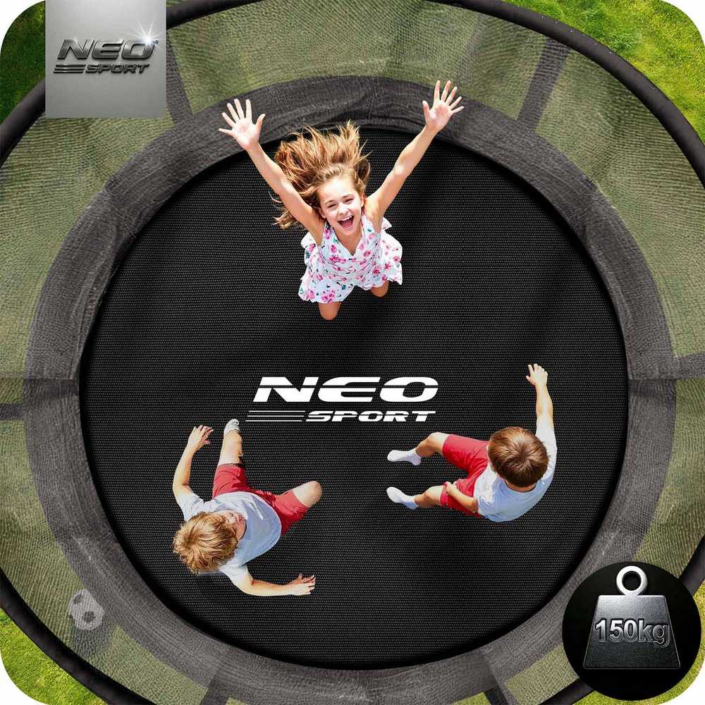 10 pėdų / 312 cm profiliuotas sodo batutas su Neo-Sport vidiniu tinkleliu