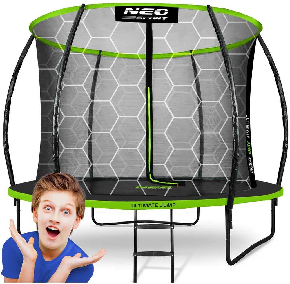 10 pėdų / 312 cm profiliuotas sodo batutas su Neo-Sport vidiniu tinkleliu
